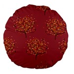 Beautiful Tree Background Pattern Large 18  Premium Flano Round Cushions Back