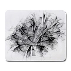 High Detailed Resembling A Flower Fractalblack Flower Large Mousepads by Simbadda