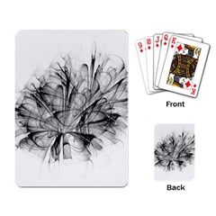 High Detailed Resembling A Flower Fractalblack Flower Playing Card by Simbadda