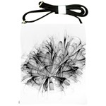 High Detailed Resembling A Flower Fractalblack Flower Shoulder Sling Bags Front