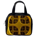 Golden Fractal Window Classic Handbags (2 Sides) Back