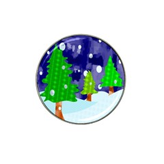 Christmas Trees And Snowy Landscape Hat Clip Ball Marker (10 pack)