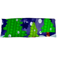 Christmas Trees And Snowy Landscape Body Pillow Case Dakimakura (Two Sides)