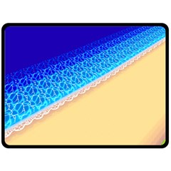 Beach Sea Water Waves Sand Fleece Blanket (large) 