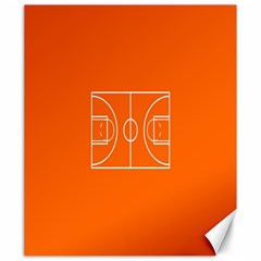 Basketball Court Orange Sport Orange Line Canvas 20  X 24  