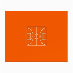 Basketball Court Orange Sport Orange Line Small Glasses Cloth (2-side) by Alisyart