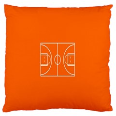 Basketball Court Orange Sport Orange Line Large Flano Cushion Case (two Sides) by Alisyart