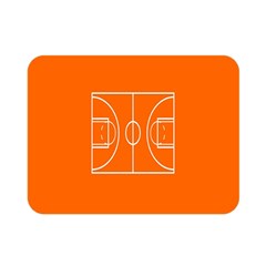 Basketball Court Orange Sport Orange Line Double Sided Flano Blanket (mini)  by Alisyart