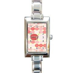 Buttons Pink Red Circle Scrapboo Rectangle Italian Charm Watch by Alisyart