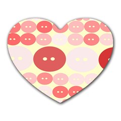 Buttons Pink Red Circle Scrapboo Heart Mousepads