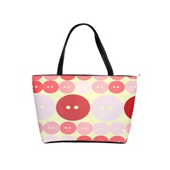 Buttons Pink Red Circle Scrapboo Shoulder Handbags