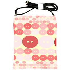 Buttons Pink Red Circle Scrapboo Shoulder Sling Bags by Alisyart