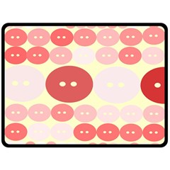 Buttons Pink Red Circle Scrapboo Fleece Blanket (large) 