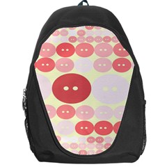 Buttons Pink Red Circle Scrapboo Backpack Bag