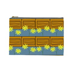 Yellow Flower Floral Sunflower Cosmetic Bag (large) 