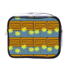 Yellow Flower Floral Sunflower Mini Toiletries Bags