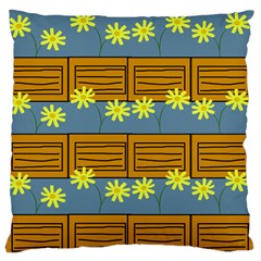 Yellow Flower Floral Sunflower Standard Flano Cushion Case (two Sides) by Alisyart