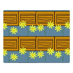 Yellow Flower Floral Sunflower Double Sided Flano Blanket (large) 