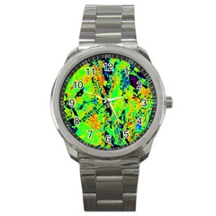 Bow Canopy Height Satelite Map Sport Metal Watch