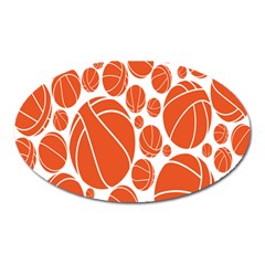 Basketball Ball Orange Sport Oval Magnet by Alisyart