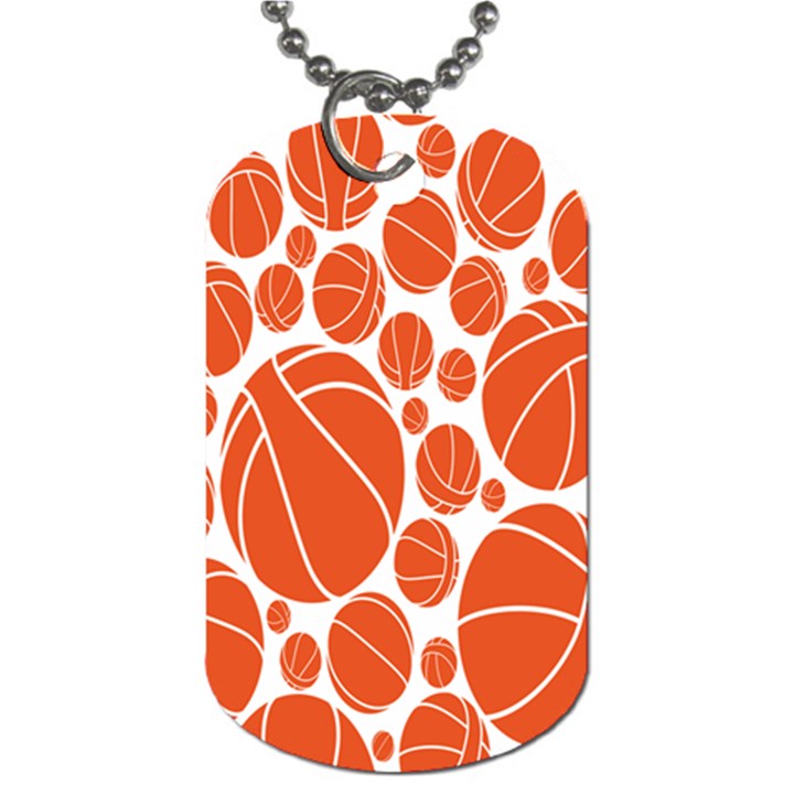 Basketball Ball Orange Sport Dog Tag (Two Sides)