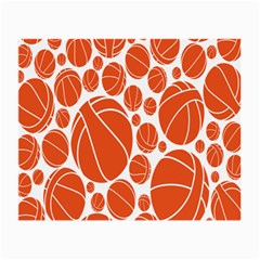 Basketball Ball Orange Sport Small Glasses Cloth (2-side)