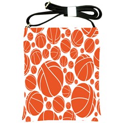 Basketball Ball Orange Sport Shoulder Sling Bags