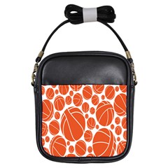 Basketball Ball Orange Sport Girls Sling Bags