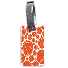 Basketball Ball Orange Sport Luggage Tags (one Side)  by Alisyart