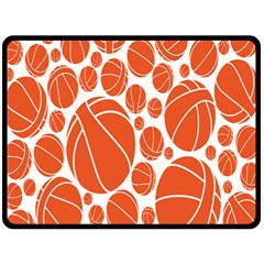 Basketball Ball Orange Sport Double Sided Fleece Blanket (large)  by Alisyart