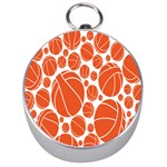 Basketball Ball Orange Sport Silver Compasses Front