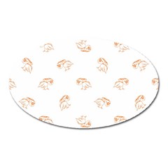 Birds Sketch Pattern Oval Magnet by dflcprints