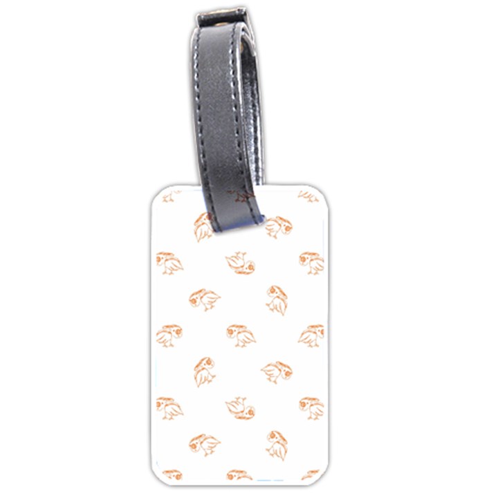 Birds Sketch Pattern Luggage Tags (One Side) 