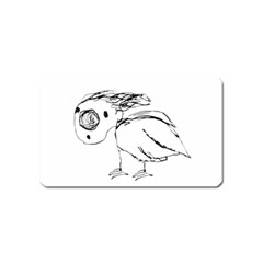 Helpless Bird Sketch Up Drawing Magnet (name Card) by dflcprints