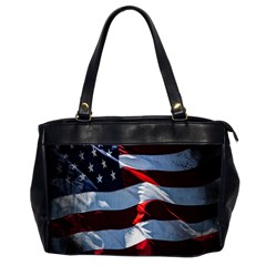 Grunge American Flag Background Office Handbags (2 Sides)  by Simbadda