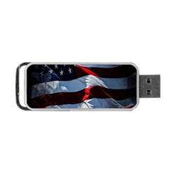 Grunge American Flag Background Portable Usb Flash (one Side) by Simbadda