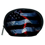 Grunge American Flag Background Accessory Pouches (Medium)  Front