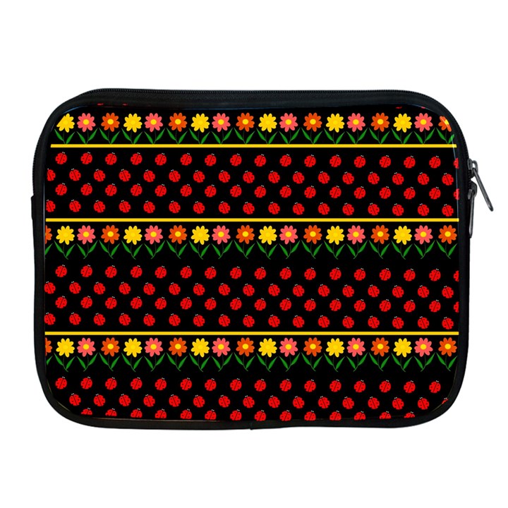 Ladybugs and flowers Apple iPad 2/3/4 Zipper Cases