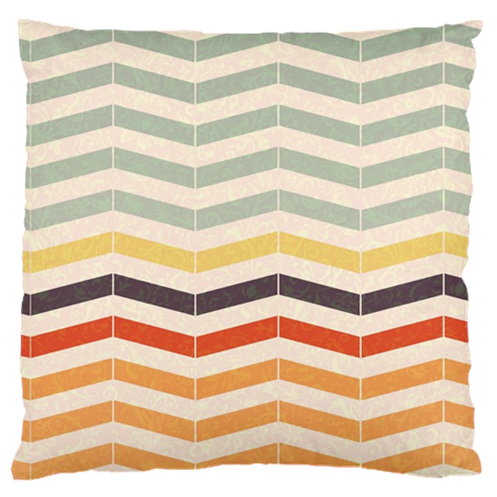 Abstract Vintage Lines Large Cushion Case (Two Sides)