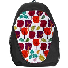 Colorful Trees Background Pattern Backpack Bag by Simbadda