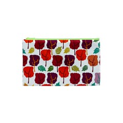 Colorful Trees Background Pattern Cosmetic Bag (xs) by Simbadda