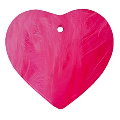 Very Pink Feather Ornament (heart) by Simbadda