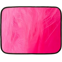 Very Pink Feather Double Sided Fleece Blanket (mini) 