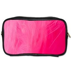 Very Pink Feather Toiletries Bags