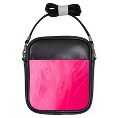 Very Pink Feather Girls Sling Bags by Simbadda