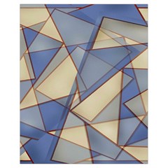 Blue And Tan Triangles Intertwine Together To Create An Abstract Background Drawstring Bag (small) by Simbadda