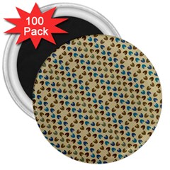 Abstract Seamless Pattern 3  Magnets (100 Pack) by Simbadda