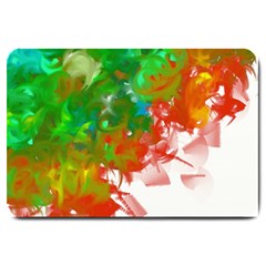 Digitally Painted Messy Paint Background Texture Large Doormat  by Simbadda