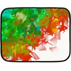 Digitally Painted Messy Paint Background Texture Double Sided Fleece Blanket (mini) 