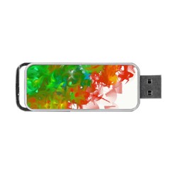 Digitally Painted Messy Paint Background Texture Portable Usb Flash (one Side) by Simbadda